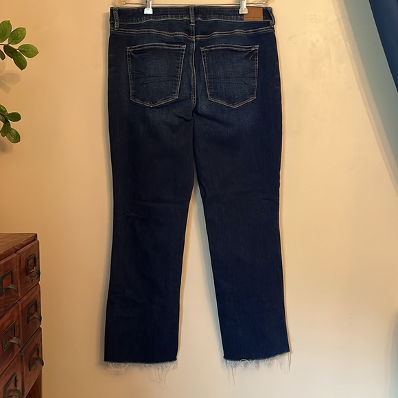 American Eagle High Rise Skinny Kick Next Level Stretch Raw Hem Size 16 L - Picture 6 of 16